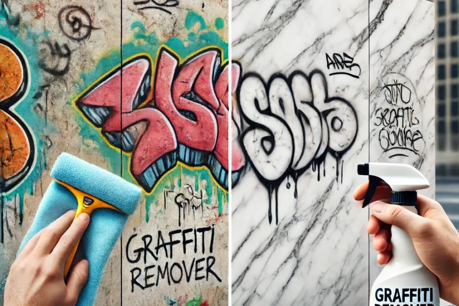 cómo eliminar graffitis de las paredes de mármol